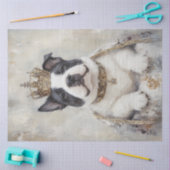 Decoupage Royal Franse Bulldog Schilderen met Kroo Tissuepapier (Craft)