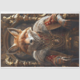 Decoupage Royal King Fox in het Henhouse Tissuepapier