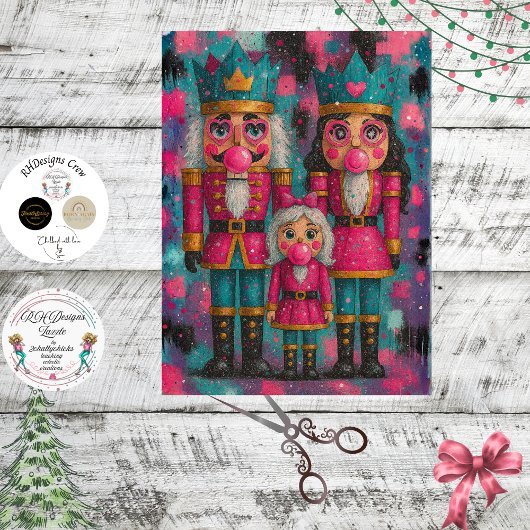 Decoupage Royal Nutcracker Family  Tissuepapier
