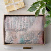 Decoupage Roze Antieke Oude Krant Tissuepapier (Geschenk)
