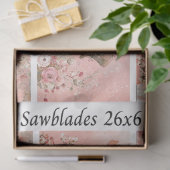 Decoupage Roze Bloemensneeuwman Handzaagpanelen  Tissuepapier (Geschenk)