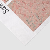 Decoupage Roze Bloemensneeuwman Handzaagpanelen  Tissuepapier (Detail)