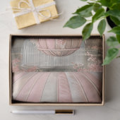 Decoupage Roze Heteluchtballon Parijs Tissuepapier (Geschenk)