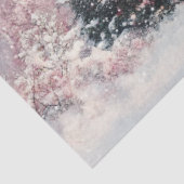 Decoupage  Roze Kerstboom Scene Tissuepapier (Detail)