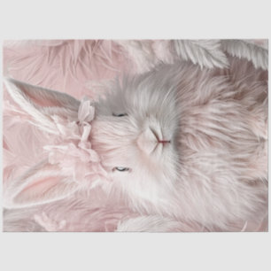 Decoupage roze paashaas tissuepapier