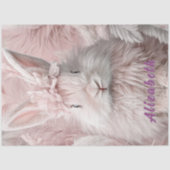 Decoupage roze paashaas tissuepapier (Voorkant)