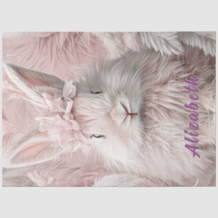 Decoupage roze paashaas tissuepapier