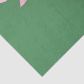 Decoupage roze pioenrozen op groene achtergrond Bl Tissuepapier (Detail)