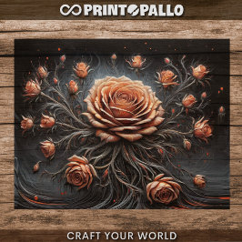 Decoupage - Rozen constellatie - Tissuepapier