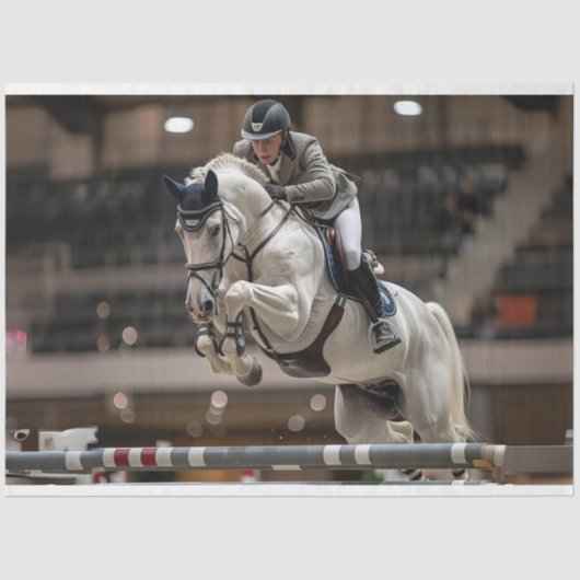 Decoupage Ruiterpaard en ruiter Tissuepapier (Voorkant)