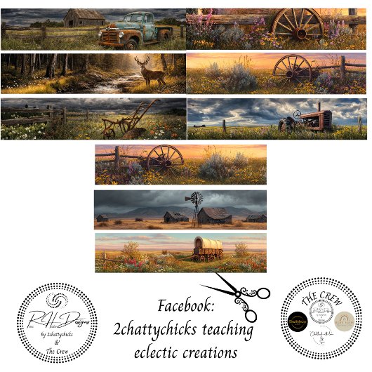 Decoupage Rustic 26x6 Handsaw Art Panels Inpakpapier Vel