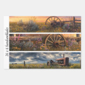 Decoupage Rustic 26x6 Handsaw Art Panels Inpakpapier Vel (Voorkant 2)
