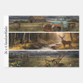 Decoupage Rustic 26x6 Handsaw Art Panels Inpakpapier Vel (Voorkant)