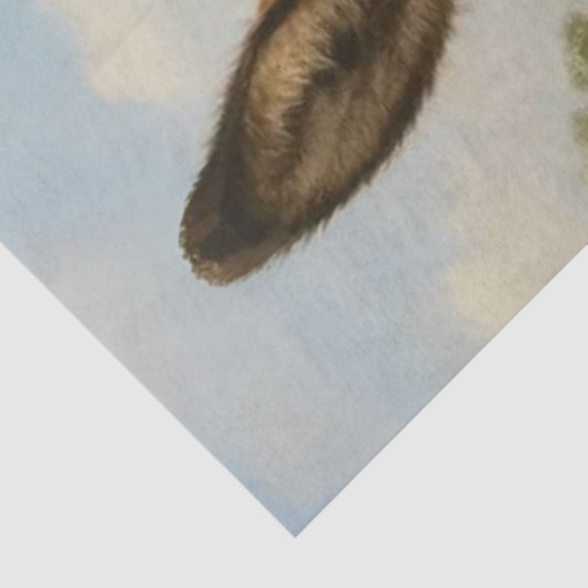 Decoupage Rustic Donkey Boerderij Scene Tissuepapier (Detail)