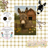 Decoupage Rustic Donkey Boerderij Scene Tissuepapier