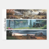 Decoupage Rustic Farm Stijl 26x6 voor Handzagen Inpakpapier Vel (Voorkant)