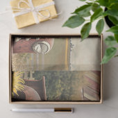 Decoupage Rustic Red Truck, Schuur & Hoogland Koe Tissuepapier (Geschenk)