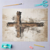 Decoupage Rustiek Paashout Kruis Tissuepapier (Craft)