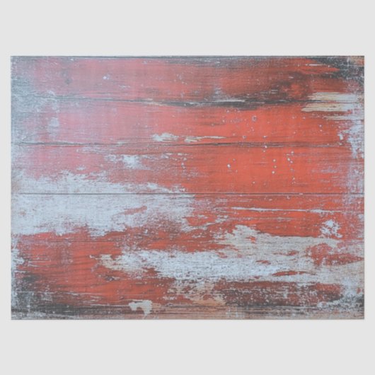 Decoupage Rustiek Rood Verweerd Hout Textuur Nep Tissuepapier (Voorkant)