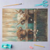 Decoupage Rustieke Charm Boerderij Koeien Blauwgro Tissuepapier (Craft)