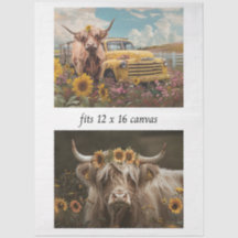 Decoupage Rustieke Charme Hoogland & Oude Truck