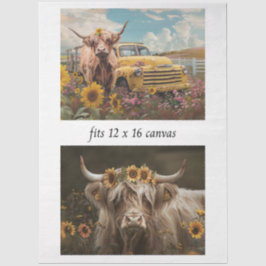 Decoupage Rustieke Charme Hoogland & Oude Truck Tissuepapier
