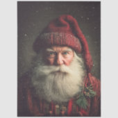 Decoupage Rustieke Kerstman Vakwerkunst Tissuepapier (Voorkant)