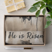 Decoupage rustieke kruisiging met Pasen Tissuepapier (Geschenk)