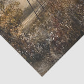 Decoupage rustieke landelijke scène schuur windmol tissuepapier (Detail)