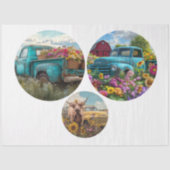 Decoupage Rustische Charme 30 cm 20 cm rondjes Tissuepapier (Voorkant)