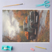 Decoupage Rusty Old Blue Truck Herfst Scene Pompoe Tissuepapier (Craft)