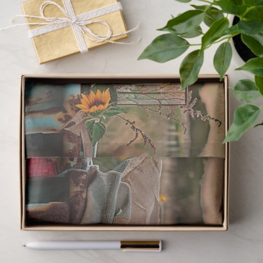 Decoupage Rusty Truck Highland Koe Tissuepapier (Geschenk)