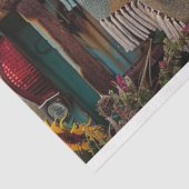 Decoupage Rusty Truck Highland Koe Tissuepapier (Detail)