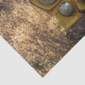 Decoupage  Rusty Yellow Truck Red Barn Tissuepapier (Detail)