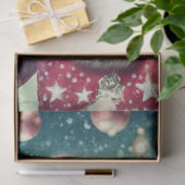 Decoupage Santa Blowing Bubble Gum in Pink  Tissuepapier (Geschenk)