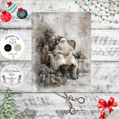 Decoupage  Santa Chair & Tree Tissuepapier