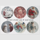Decoupage Santa Circular Saw Designs 8.5"  Tissuepapier (Voorkant)