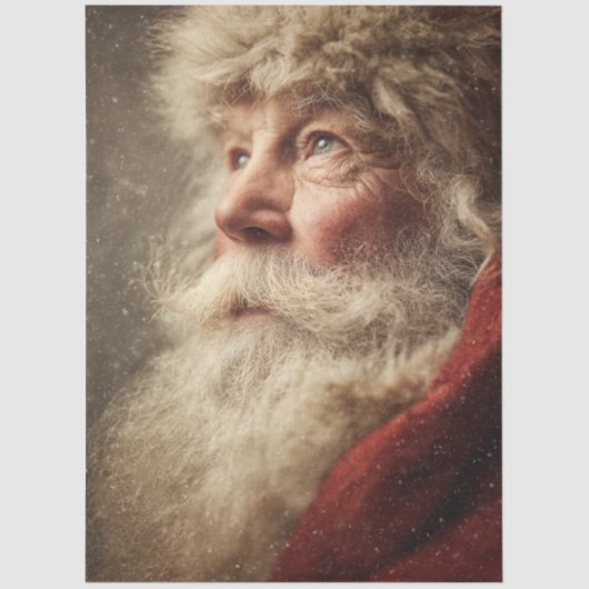 Decoupage Santa Claus Christmas Portrait Tissuepapier (Voorkant)