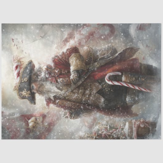 Decoupage Santa Claus Steampunk Pirate Tissuepapier (Voorkant)