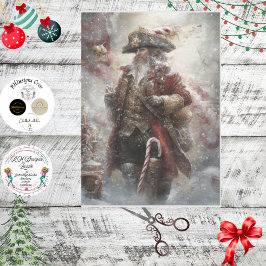 Decoupage Santa Claus Steampunk Pirate Tissuepapier
