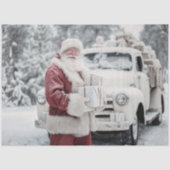 Decoupage Santa Clause Winter Wonderland Landscape Tissuepapier (Voorkant)