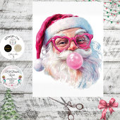 Decoupage Santa Holiday Sass Blowing Bubblegum  Tissuepapier