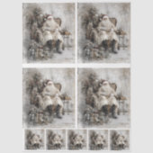 Decoupage Santa & Onderzetters Tissuepapier (Voorkant)