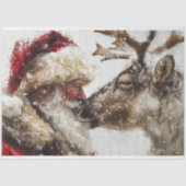 Decoupage Santa & Rudolph Christmas Bond Tissuepapier (Voorkant)