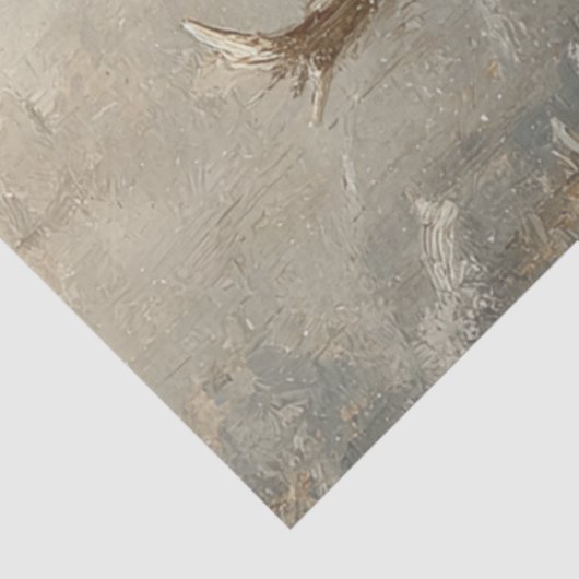 Decoupage Santa Rudolph Winterscène Tissuepapier (Detail)