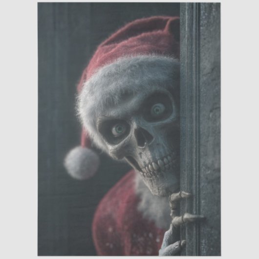 Decoupage Santa Skeleton Final List Peek Art Tissuepapier (Voorkant)
