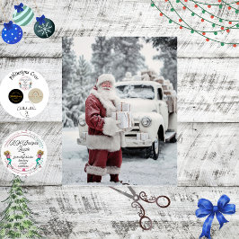 Decoupage Santa Snowy White Winter Wonderland  Tissuepapier