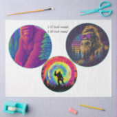 Decoupage Sasquatch 12 inch rounds & 10 inch round Tissuepapier (Craft)