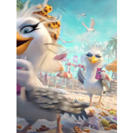 Decoupage Sassiest Trio Wacky Chicks On The Beach  Tissuepapier