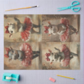 Decoupage Schattigee Hippo Dancing in Christmas Tu Tissuepapier (Craft)
